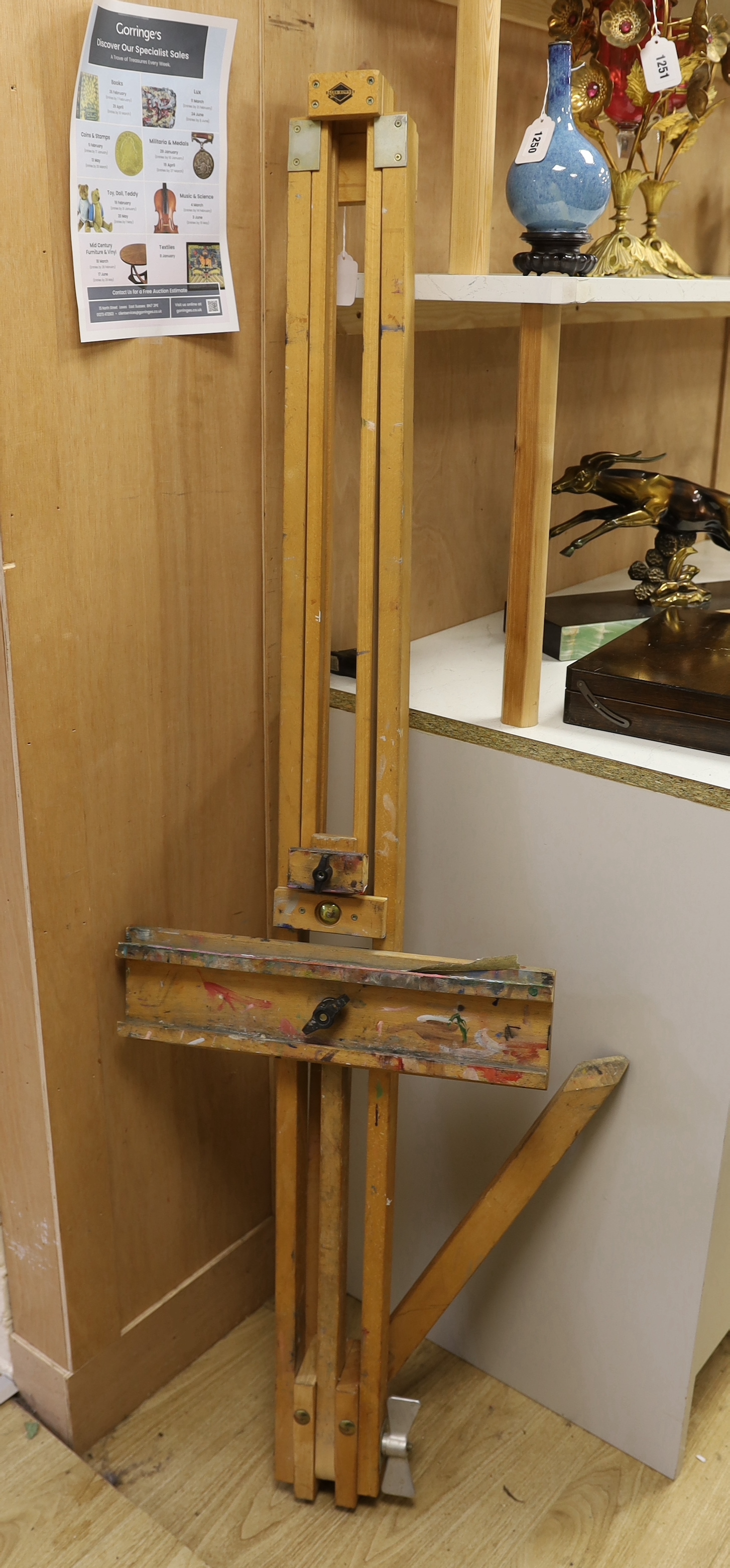 An easel and paintbox